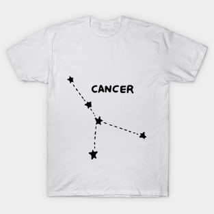 Zodiac Sign - Cancer Black T-Shirt